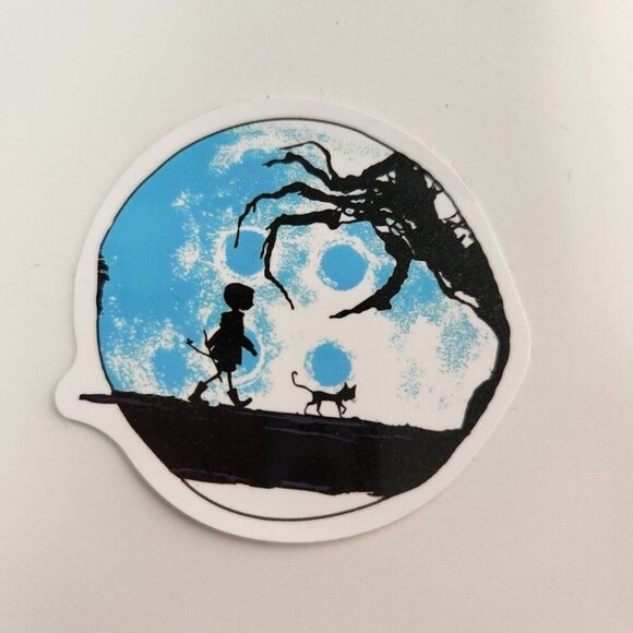 Coraline Sticker Spooky Night Sky Tree Cat Girl - Picture 3 of 4